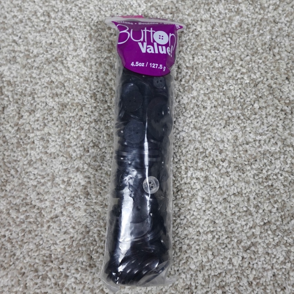 Blumenthal Lansing Button Value Black Assorted Sizes - 268 buttons